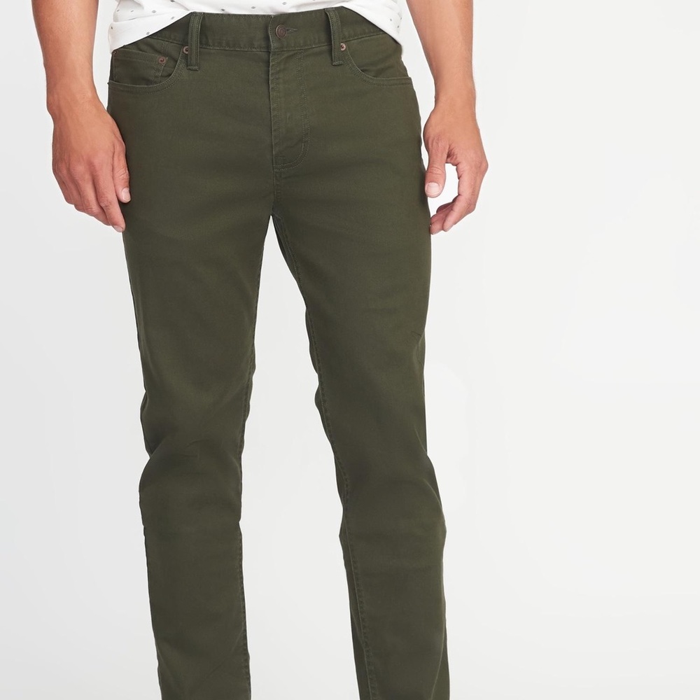 Old Navy Green Chinos Pants 32x34 Slim New